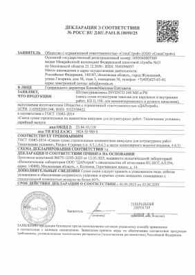 Предпросмотр: Декларация о соответствии № РОСС RU Д-RU.РА01.В.18090/25