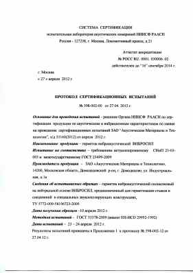 Предпросмотр: Протокол испытаний № 398-002-00
