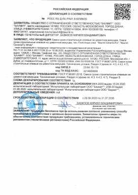Предпросмотр: Декларация о соответствии № РОСС RU Д-RU.РА01.В.62088/20