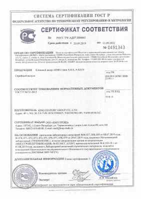 Предпросмотр: Сертификат соответствия № РОСС TW.АД07.Н00863