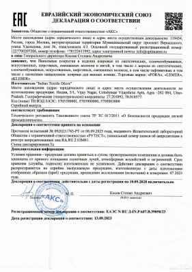 Предпросмотр: Декларация о соответствии № ЕАЭС N RU Д-IN.РА07.В.39050/23