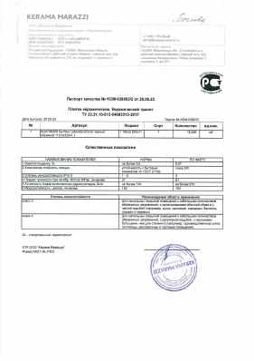 Предпросмотр: Паспорт качества № КСМ-038053/2