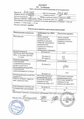 Предпросмотр: Паспорт качества № 613/498