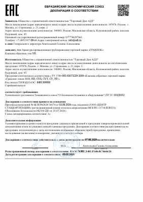 Предпросмотр: Декларация о соответствии № ЕАЭС N RU Д-RU.РА06.В.74646/24