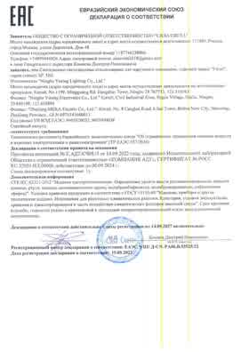 Предпросмотр: Декларация о соответствии № ЕАЭС N RU Д-CN.РА06.В.53525/22