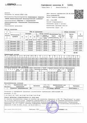 Предпросмотр: Сертификат качества № 56900