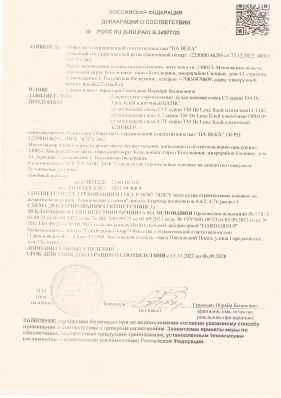 Предпросмотр: Декларация о соответствии № РОСС RU Д-RU.РА01.В.34977/23