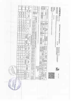 Предпросмотр: Сертификат качества № 122503424