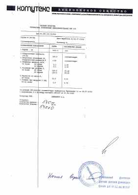 Предпросмотр: Паспорт качества
