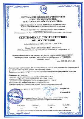 Предпросмотр: Сертификат соответствия № RU.ACK.124.138.01849