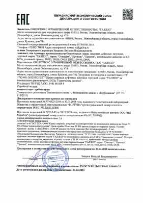 Предпросмотр: Декларация о соответствии № ЕАЭС N RU Д-RU.РА02.В.88451/23