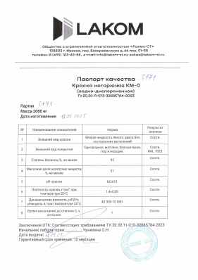 Предпросмотр: Паспорт качества № 3171