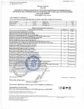 Предпросмотр: Паспорт качества № 12 299