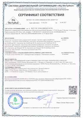 Предпросмотр: Сертификат соответствия № РОСС RU.32968.04ИЦМ0.ОСП01.Н00057/24