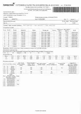 Предпросмотр: Сертификат качества № 4010332850