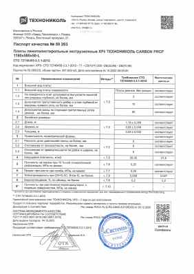 Предпросмотр: Паспорт качества № 59 263