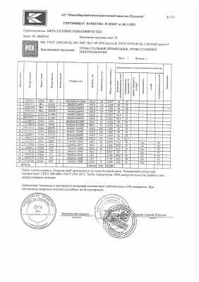 Предпросмотр: Сертификат качества № 622497