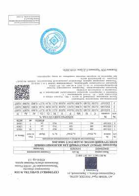 Предпросмотр: Сертификат качества № 3336