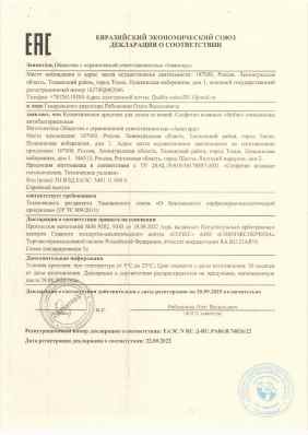 Предпросмотр: Декларация о соответствии № ЕАЭС N RU Д-RU.РА06.В.74826/22