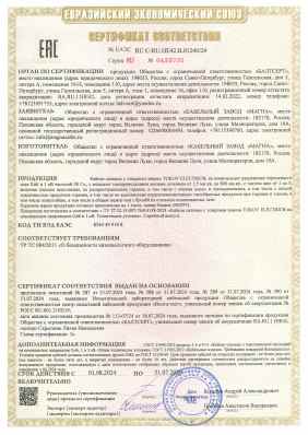 Предпросмотр: Сертификат соответствия № ЕАЭС RU C-RU.НЕ42.В.01240/24