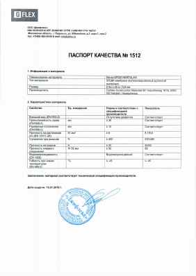 Предпросмотр: Паспорт качества № 1512