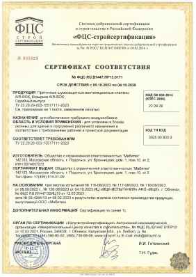 Предпросмотр: Сертификат соответствия № ФЦС RU.В1447.ПР13.0171