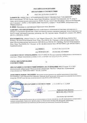 Предпросмотр: Декларация о соответствии № РОСС RU Д-CN.РА01.В.44847/25