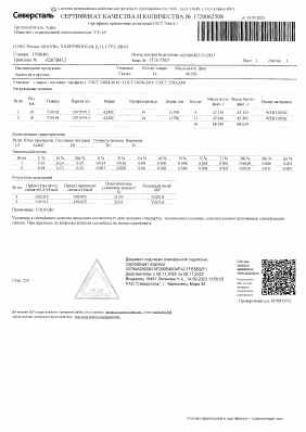 Предпросмотр: Сертификат качества № 1720062508