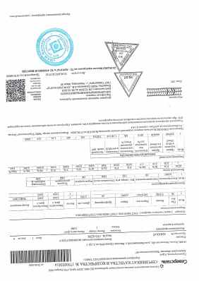 Предпросмотр: Сертификат качества № 1730032414