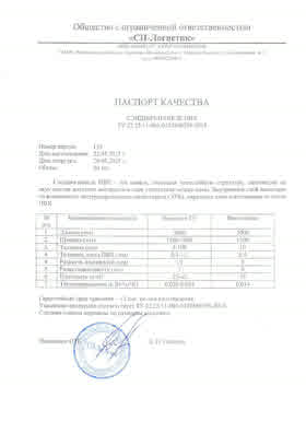 Предпросмотр: Паспорт качества