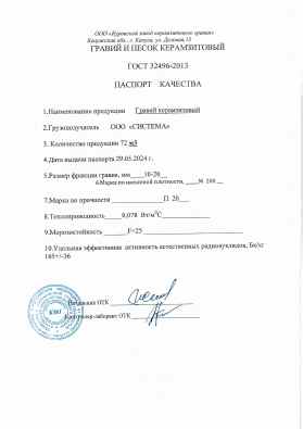 Предпросмотр: Паспорт качества