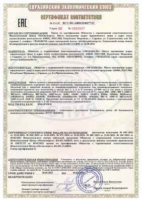 Предпросмотр: Сертификат соответствия № ЕАЭС RU C-RU.АЖ03.В.00377/23