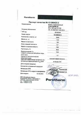 Предпросмотр: Паспорт качества № К2-280423-2