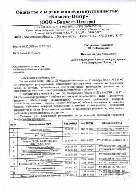 Предпросмотр: Отказное письмо № 60-12/2020
