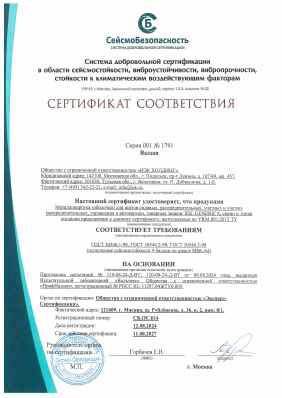 Предпросмотр: Сертификат соответствия № СБ.ОС.014