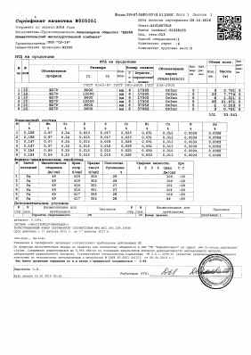 Предпросмотр: Сертификат качества № 505051