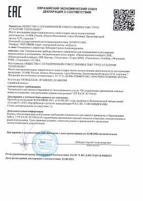Предпросмотр: Декларация о соответствии № ЕАЭС N RU Д-RU.РА01.В.96666/21