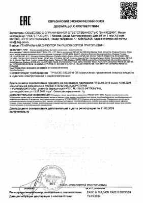 Предпросмотр: Декларация о соответствии № ЕАЭС N RU Д-CN.РА02.В.68538/24