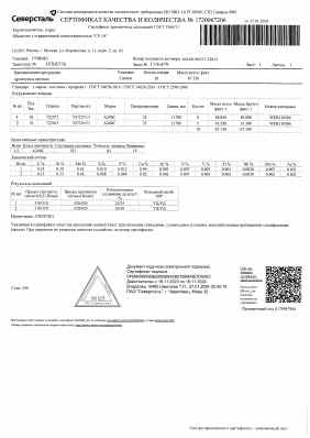 Предпросмотр: Сертификат качества № 1720067206