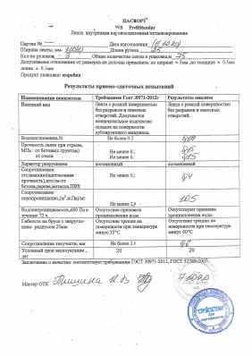 Предпросмотр: Паспорт на изделие