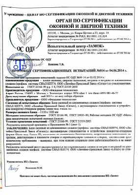 Предпросмотр: Протокол испытаний № 014