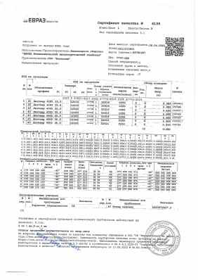 Предпросмотр: Сертификат качества № 6135