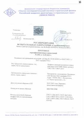 Предпросмотр: Протокол испытаний № 2081
