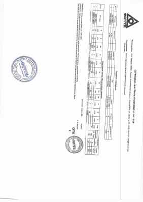 Предпросмотр: Сертификат качества № УП-00013322П
