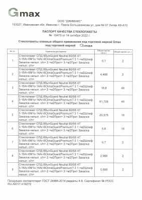 Предпросмотр: Паспорт качества № 10470