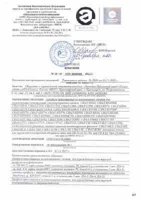 Предпросмотр: Протокол испытаний № 167