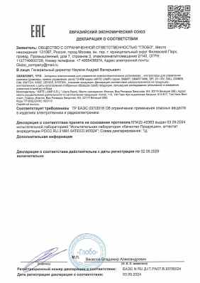Предпросмотр: Декларация о соответствии № ЕАЭС N RU Д-IT.РА07.В.93780/24