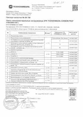 Предпросмотр: Паспорт качества № 59 758