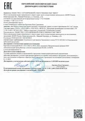 Предпросмотр: Декларация о соответствии № ЕАЭС N RU Д-RU.РА01.В.10372/24