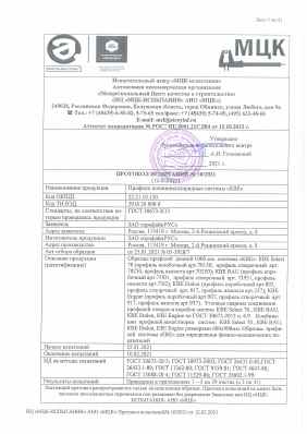 Предпросмотр: Протокол испытаний № 10/2021